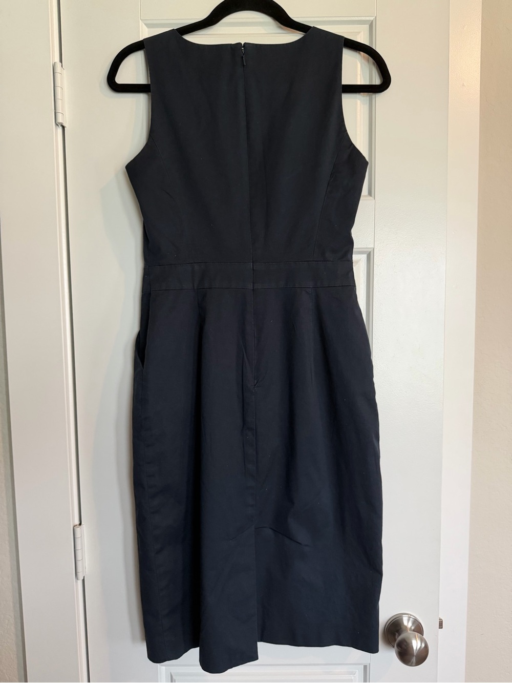 Banana Republic Blue Sleeveless Midi Sheath Dress - Picture 3 of 4